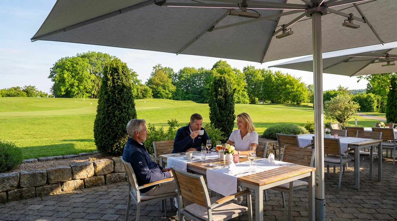 Terrasse — Ausklang im Restaurant Albblick