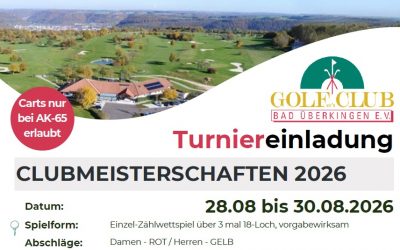 Clubmeisterschaften 2026 – 28.08. bis 30.08.2026